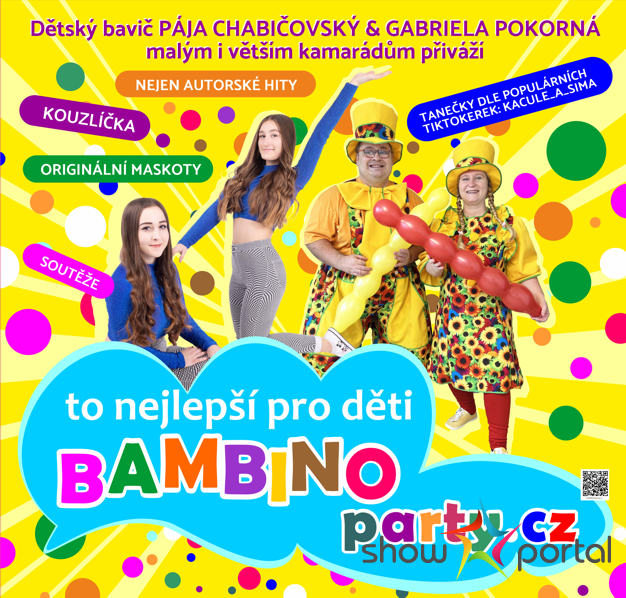 Hudobno-súťažná zábavná show Páji Chabičovského s kúzlami, detskou speváčkou, hosťami z rozprávok