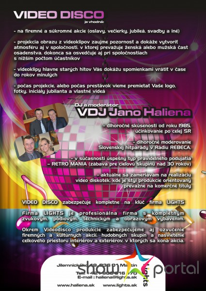 VDJ Ján HALIENA - videodiskotéky na kľúč - zážitok na ktorý sa nezabúda
