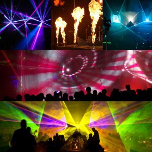 Laser show - plnofarebná